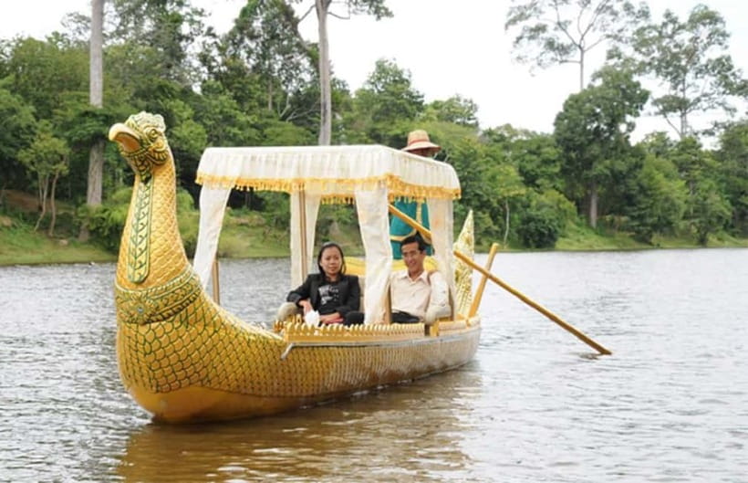 Angkor Bike tour & Gondola Sunset Boat - Boat Cruise Sunset: Private Dragon Boat on a Historic Canal