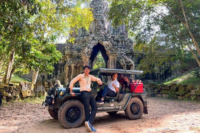 Angkor Wat Sunrise and Market Tour by Jeep - Pre Rup to Ta Prohm: shifting from Hindu temple views to root-and-tree magic