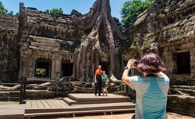 Cycle Angkor Backroad Bike Tour / E-Bike or Tuk Tuk - Terrace of the Elephants and Baphuon: stonework you’ll actually notice