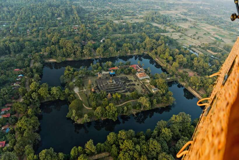 From Krong Siem Reap: Angkor Hot Air Balloon Ride w/ Pickup - What You See Above Angkor: Bakong, Lolei, and the Cambodian Countryside
