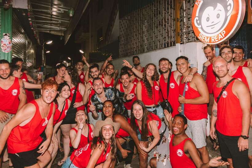 Mad Monkey Siem Reap Pub Crawl - Pub Street hopping after 11:00 PM: karaoke to club energy