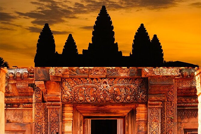 Private Angkor Sunrise Bayon Ta Prohm Bonteay Srie Vip Tour - Angkor Wat at sunrise: five towers, Vishnu, and changing light