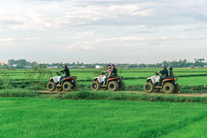 Quad Bike Ride Explore the Countryside - Safety, Helmets, and Learning Confidence from Sna and Mr. Kimsan