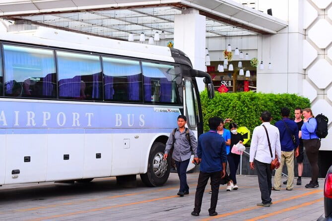 Siem Reap International Airport Shared Shuttle Bus Transfer - On board: AC, WiFi, and bottled water (the real comfort basics)