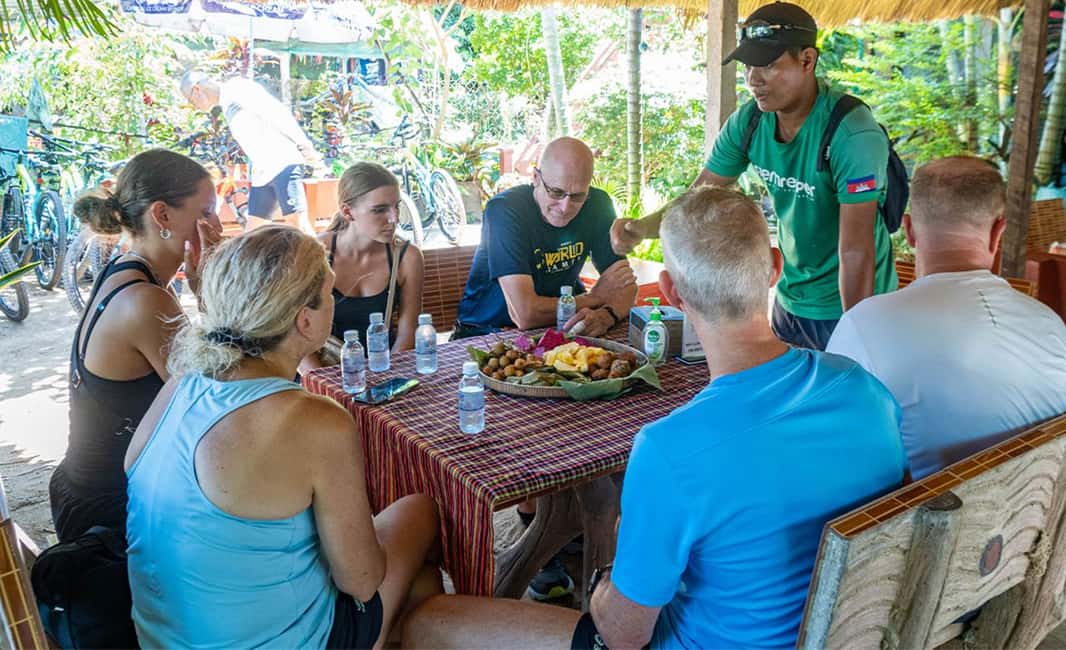 Siem Reap: Morning Food Tour, Market Walking & Street Art - The Been Embassy coffee break: local coffee, plus an easy chat