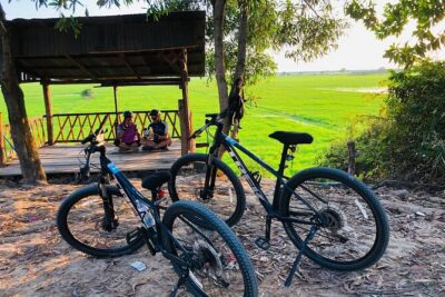 Sunset at Countryside - Bikes, helmets, and the safety vibe