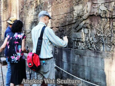 Ultimate Sunrise to Angkor Wat, Angkor Thom and Bayon Temple - Angkor Thom’s south gate and Bayon: 54 stone figures and the fortified-city feel